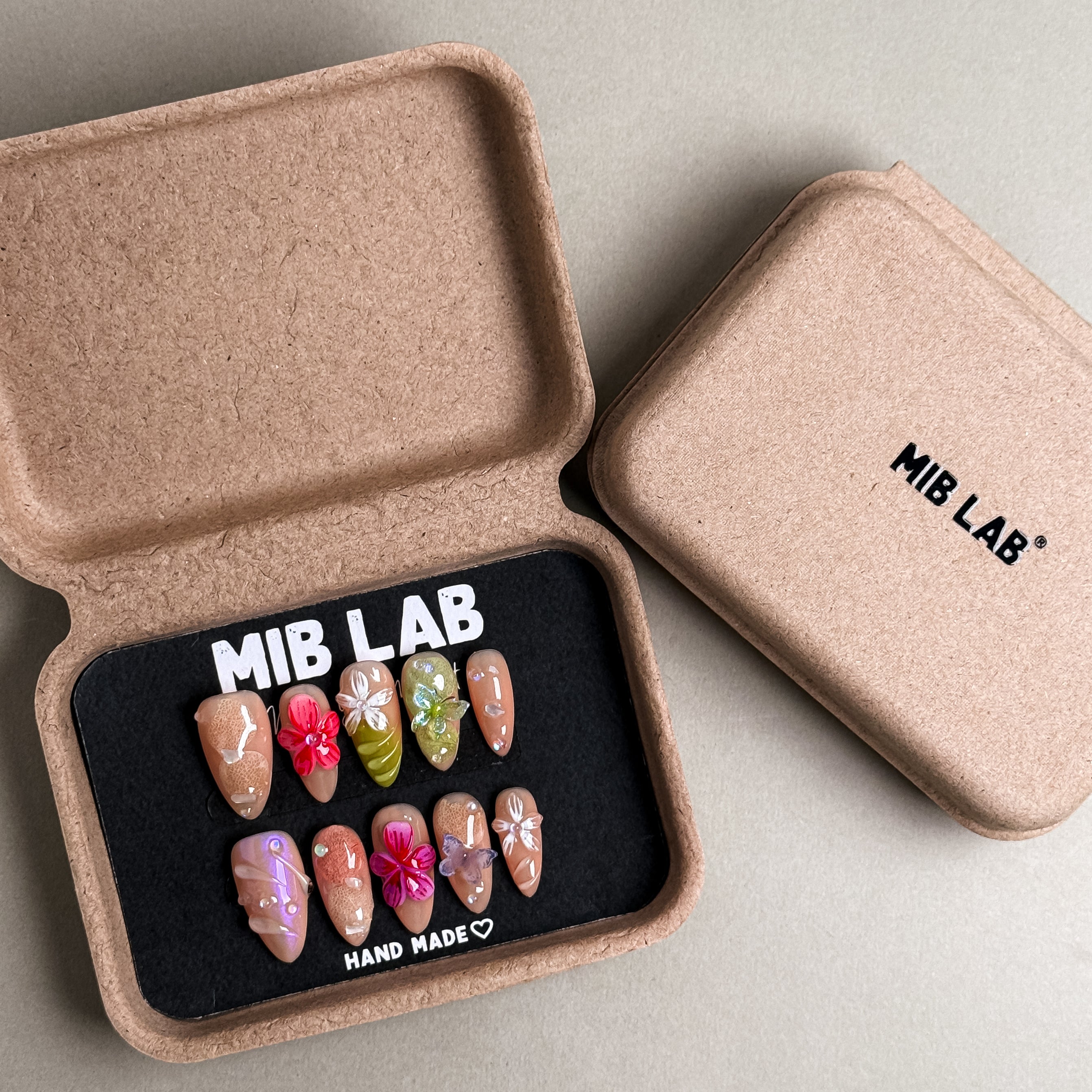 MIBLAB packaging box featuring the Lost in the Garden nail set