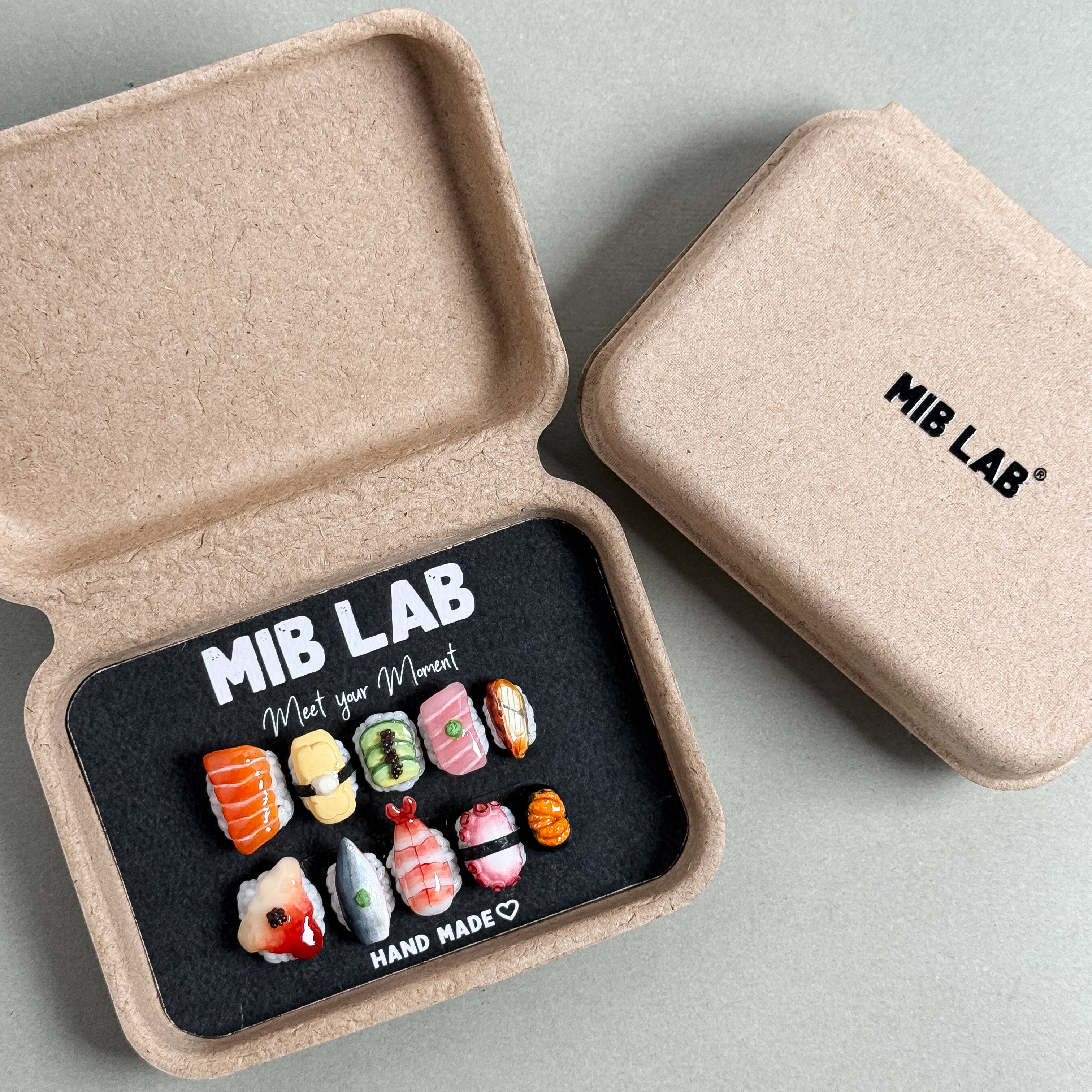 Coffret MIBLAB Press-On Nails Bento inspir¡§| cuisine japonaise, Boutique Faux Ongles Gen¡§¡§ve