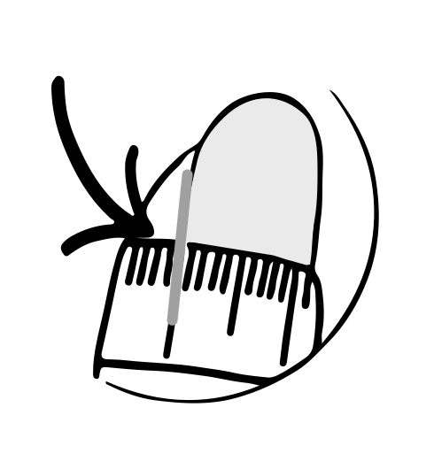 2. Mesurez délicatement d’un bord à l’autre, en suivant la courbe naturelle.