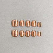 Faux Ongles R¡§|utilisables MIBLAB dor¡§| m¡§|tallis¡§| brillant, Press-On Nails Premium Gen¡§¡§ve