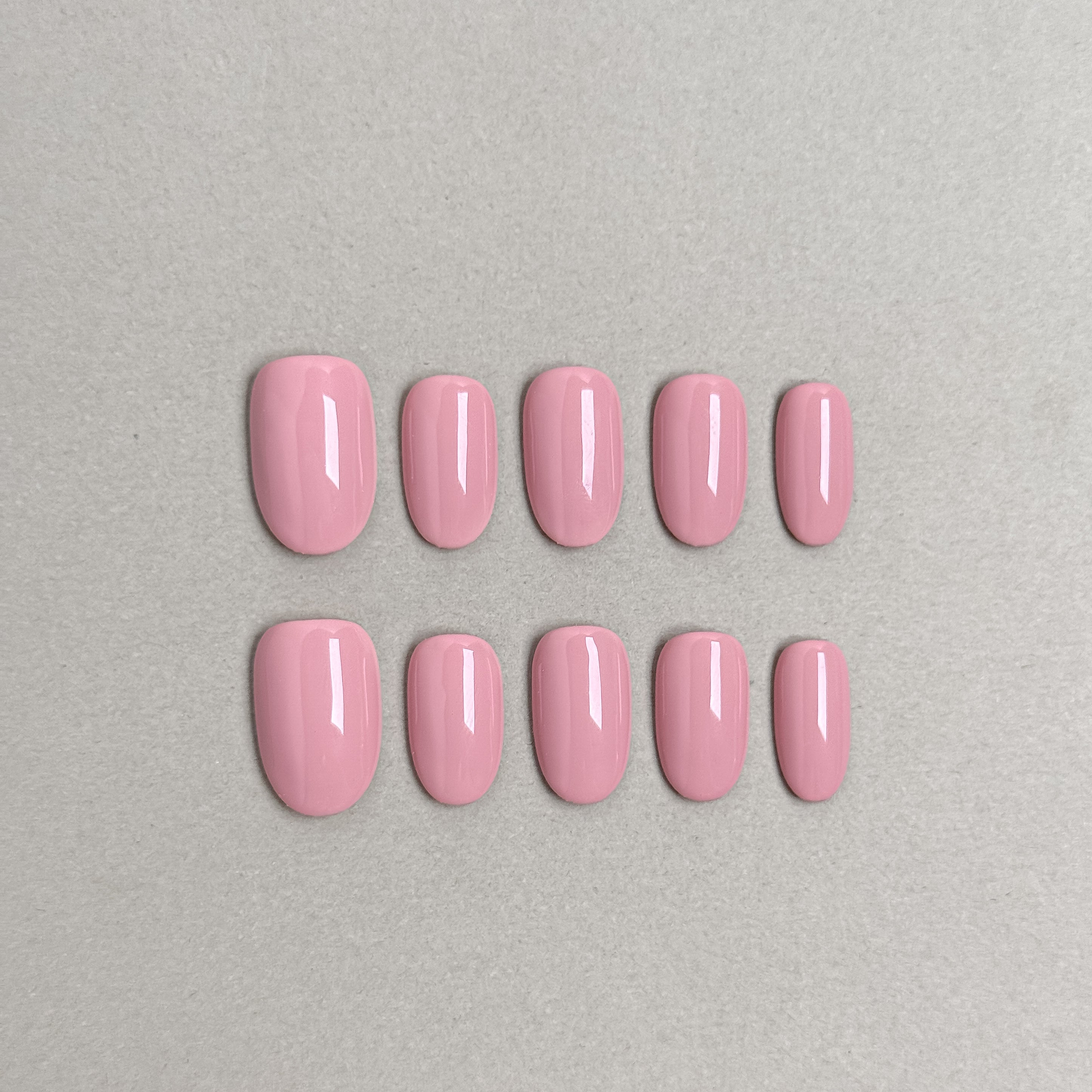 Faux Ongles R¡§|utilisables MIBLAB rose taupe brillant, Press-On Nails Premium Gen¡§¡§ve
