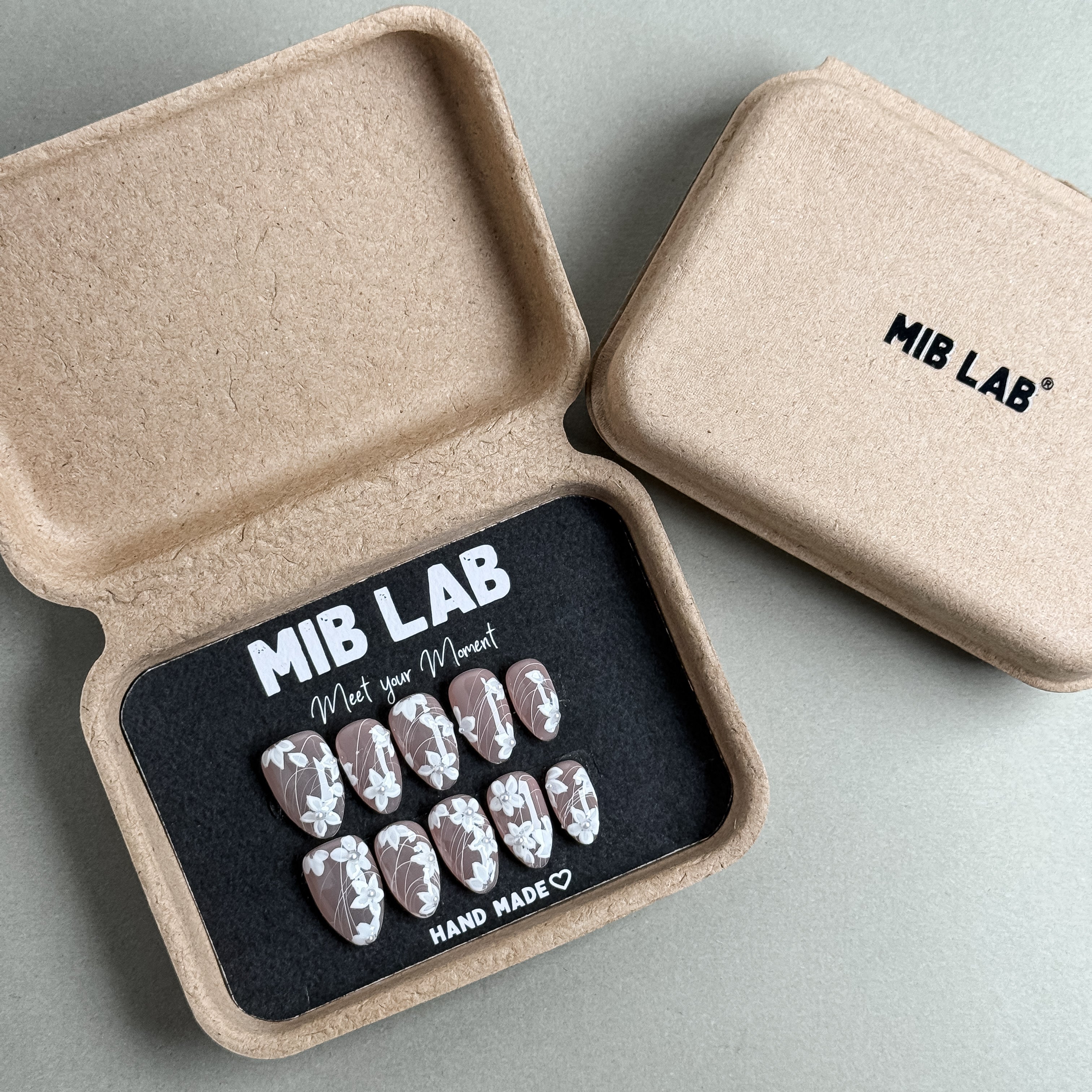 Coffret MIBLAB Press-On Nails ¡§|l¡§|gants motif dentelle, Boutique Faux Ongles Gen¡§¡§ve