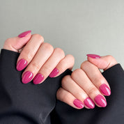 Ongles Press-On MIBLAB rose brillant port¡§|s sur mains, Manucure f¡§|minine Gen¡§¡§ve