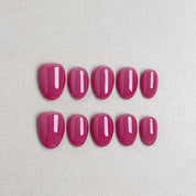 Faux Ongles R¡§|utilisables MIBLAB rose framboise brillant, Press-On Nails Premium Gen¡§¡§ve