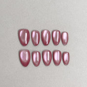 Faux Ongles R¡§|utilisables MIBLAB rose m¡§|tallis¡§| nacr¡§|, Press-On Nails Premium Gen¡§¡§ve