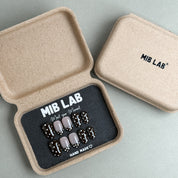 Coffret MIBLAB Press-On Nails noirs et nude dans bo?te ¡§|l¡§|gante, Boutique Faux Ongles Gen¡§¡§ve