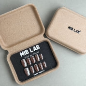 Coffret MIBLAB Press-On Nails nude et noir dans bo?te ¡§|l¡§|gante, Boutique Faux Ongles Gen¡§¡§ve